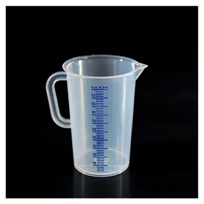 Produktbild von Messbecher 100 ml mit blauer Skala aus PP
