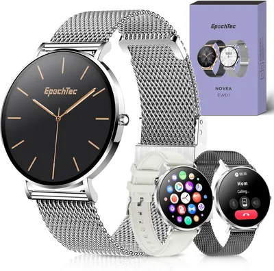 Produktbild von Elegante Damen Smartwatch 1,32" AMOLED Touchscreen mit Bluetooth Telefonie, Fitness-Tracking, SpO2, Schlafmonitor & 100+ Sportmodi
