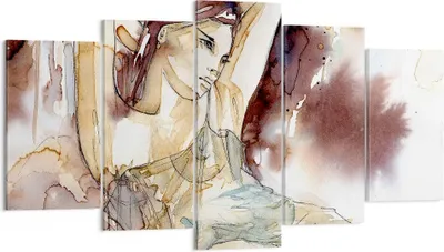 Produktbild von Bild auf Leinwand - Leinwandbild - Frau Modell - 160x85cm - Wand Bild - Wanddeko - Wandbilder - Leinwanddruck - Bilder - Kunstdruck - Wanddekoration - Leinwand bilder - Wandkunst - EA160x85-3552
