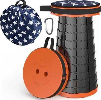 Image de Chaise de camping pliable pour les activités de plein air - Légère, orange, charge max. 200 kg