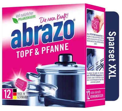 Productafbeelding van abrazo Reinigingspads voor pannen en braadpannen, 1 x 12 stuks