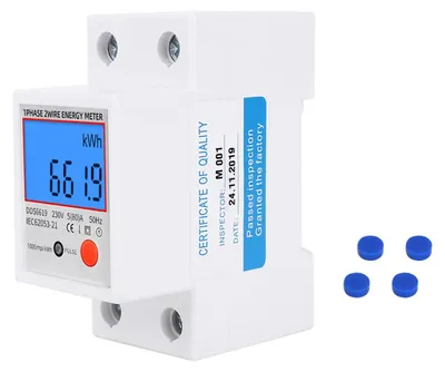 Productafbeelding van Eenfasige energiemeter met digitaal display en achtergrondverlichting