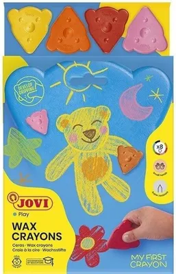 Obrázok produktu pre Jovi 948, 8 kusov, Čierna, Modrá, Hnedá, Zelená, Oranžová, Ružová, Červená, Žltá, Viacfarebný, Trojuholník, Špicaté, Vosk