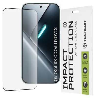 Obrázek produktu pro Techsuit - 111D Full Cover / Full Glue Glass ochranné sklo pro Xiaomi Poco X8 Pro - černá