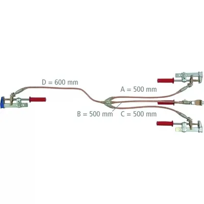 Produktbild von Dehn Erdungs- und Kurzschließvorrichtung 3-polig 25mm² mit Zwingenklemmen VH8QTCZ