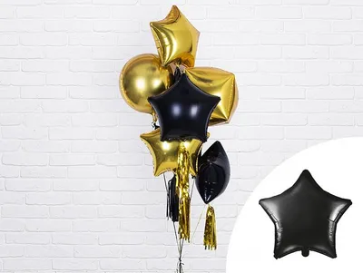 Immagine prodotto di Palloncino in foil stella 40cm nero