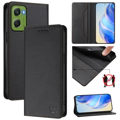 Produktbild von Lederhülle für Motorola Moto G06 Hülle Flip Brieftasche Kartenfächern Ständer Schutzhülle Schwarz