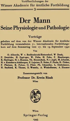 Produktbild von Der Mann Seine Physiologie und Pathologie