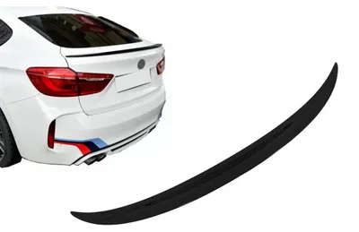 Image de Spoilier de coffre pour BMW X6 F16 (à partir de 2015), style sportif, finition noire brillante.