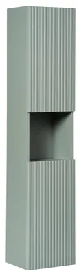 Zdjęcie produktu dla Szafka Wysoka 140 Cm Zielona Łazienkowa 2 Drzwi Reed Green Mdf