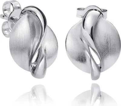 Produktbild von MATERIA Schmuck Ohrstecker Silber 925 - Damen / Kinder Ohrringe Stecker matt rhodiniert mit Box #SO-79