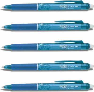 Produktbild von Pilot Frixion Clicker 0.5 Tintenroller hellblau 5er-Set