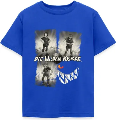 Produktbild von Spreadshirt Die Wilden Kerle Quartett Vintage Kinder T-Shirt, 122/128 (7-8 Jahre), Royalblau
