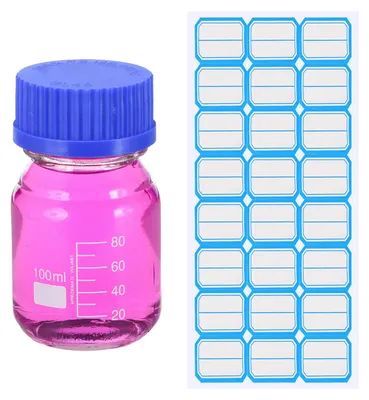 Medienflasche 100 ml, Glas, GL45 Schraubdeckel, Laborflasche