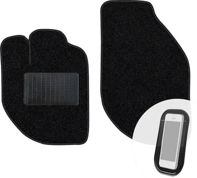 Produktbild von moto-MOLTICO Vorne Fußmatten Auto Velours Autoteppiche Schwarz Automatten Set 2-teilig passend für Volvo S70 1997-2000