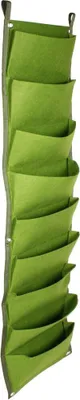 Produktbild von Vertical Grow Bag 9 Textilwand-Pflanzgefäße grün, 1 Stück