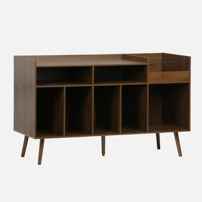 Produktbild von sweeek - XL Vintage Vinylmöbel Holzlook dunkles Holz 130cm - Dunkles Holz