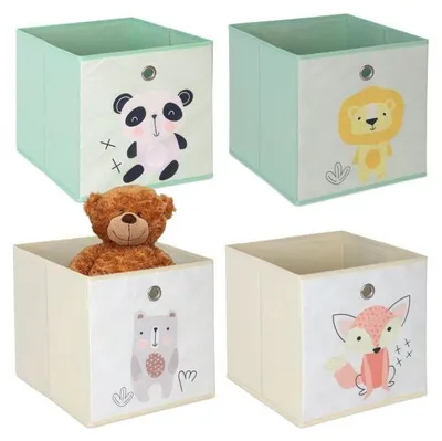 Produktbild von Aufbewahrungsboxen für Kinder, faltbar, 4er-Set