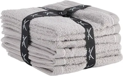 Produktbild von Sansibar 4er Set Seiftücher, Gästetücher, 30x30 cm, 100% Baumwolle, silber