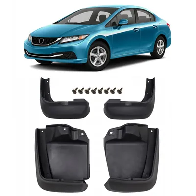 Produktbild von HERSTMOTO Schmutzfänger, 4er-Set Schmutzfänger-Kit Spritzschutz Schmutzfänger mit Befestigungssatz, passend für Honda Civic IX 2012-2015 Sedan
