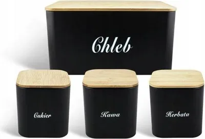 Obrázok produktu pre EDENBERG - Súprava nádob - cukor | kakao | čaj - vrátane chlebníka