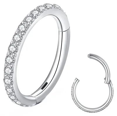 Imagen del producto de Anillos nasales Heldere CZ – Acero quirúrgico, joyería para piercings corporales