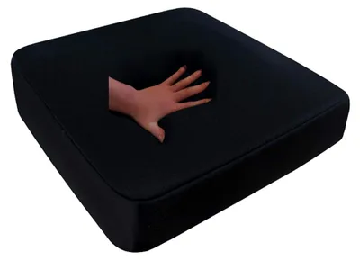 Produktbild von Faltbares Gelschaum Reise Sitzkissen schwarz 32 x 32 x 6 cm