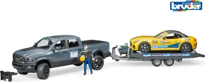 Produktbild von Bruder 02504 RAM 2500 Power Wagon und BRUDER Roadster Racing Team