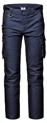 Productafbeelding van Sir Safety KOMBAT, stretch werkbroek voor heren, katoenmix, met voorgevormde knieën, maat 42, marineblauw