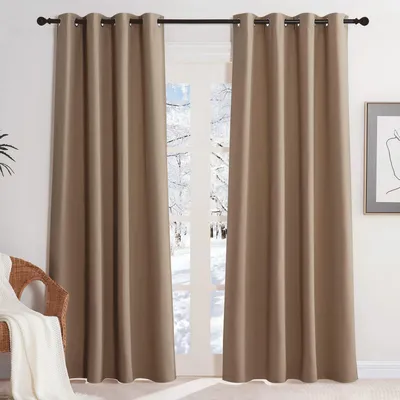 Produktbild von Thermovorhang mit Ösen H200 x B140 cm (2er Pack) Cappuccino