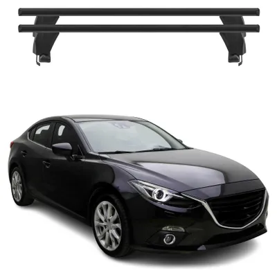 Produktbild von Menabo Dachträger Grundtäger für Mazda 3 2013-2018 ABE Aluminium Schwarz 2tlg, KI-generiertes Bild