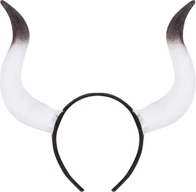 Immagine prodotto di Fascia con corna di toro in bianco e nero - Taglia unica