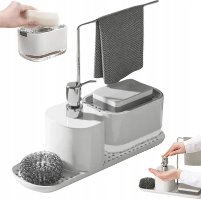 Produktbild von Küchenorganizer-Set, Geschirrspüler, Seifenspender mit Pumpe