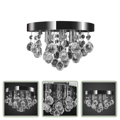 Image de Lustre Plafonnier Cristal Design Lustre Chrome