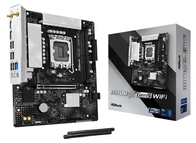 Zdjęcie produktu dla Asrock H810M-X Gen5 WiFi, Intel, LGA 1851 (Socket V1), Intel Core Ultra (Series 2), DDR5-SDRAM, 128 GB, DIMM