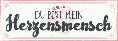 Produktbild von vianmo Holzschild 10x27 cm Du bist mein Herzensmensch Dekoration