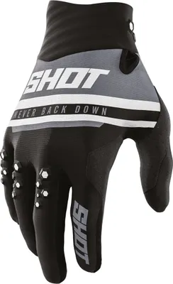 Productafbeelding van Shot Contact, reflecterende motocrosshandschoenen, zwart, maat 8