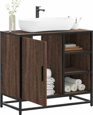 Immagine prodotto di Maison Exclusive - Mobile lavabo effetto rovere marrone 65x33x60 cm