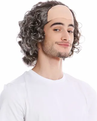 Produktbild von WIG ME UP Perücke Halbglatze Grau Wild Locken Opa Professor 68-A-ZA4/ZA63