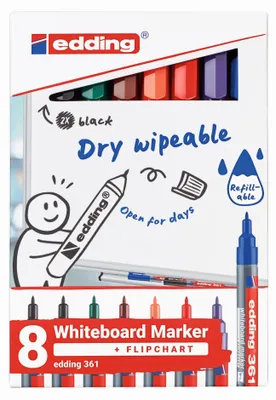 Produktbild von Edding Whiteboardmarker 361 1 mm 8er-Set