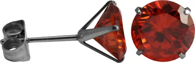Produktbild von Ohrstecker Chirurgenstahl rundem Glaskristall Farbe - Orange Größe - 2 mm