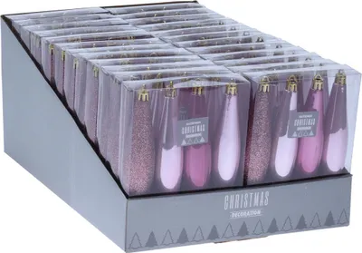 Obrázok produktu pre vianočná ozdoba RAMPOUCH 15cm PINK mix (4ks)