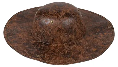 Dreispitz Piratenhut Kunstleder braun 39 x 36,9 cm für Erwachsene