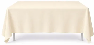Baumwoll-Tischdecke elfenbein 125 x 240 cm, gewaschen, schlicht, natürliche Tischdeko.