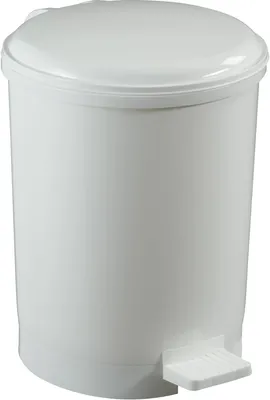 Obrázok produktu pre Plastový odpadkový kôš s pedálom, 20 l, biely