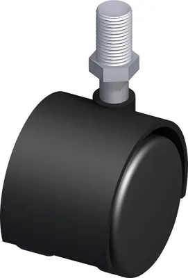 Produktbild von alfer Möbelrolle 40 mm 40 x Maß D: M10, PVC (Kunststoff) glatt schwarz