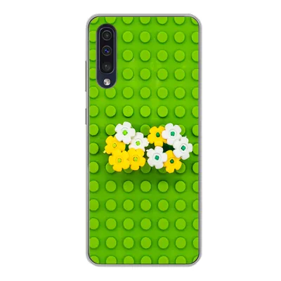Produktbild von MuchoWow® Handyhülle Schutzhülle Hülle für Samsung Galaxy A50 Unterlage mit Blumen Silikon Softcase Handy Hülle - Mobiltelefonhülle