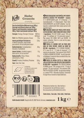 Produktbild von KoRo I Crunchy Hafer Granola 1 kg