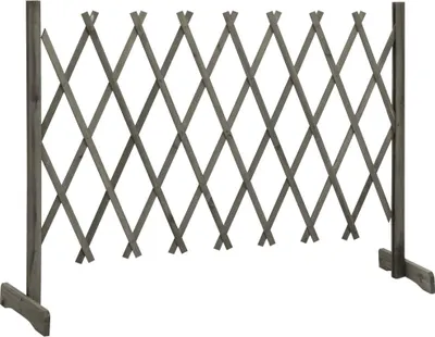 Produktbild von vidaXL Garten-Rankzaun Grau 150x80 cm Massivholz Tanne