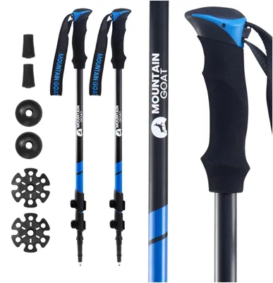 Produktbild von MOUNTAIN GOAT PEAK+ Trekkingstöcke, verstellbar, Nordic Walking, Aluminium Blau